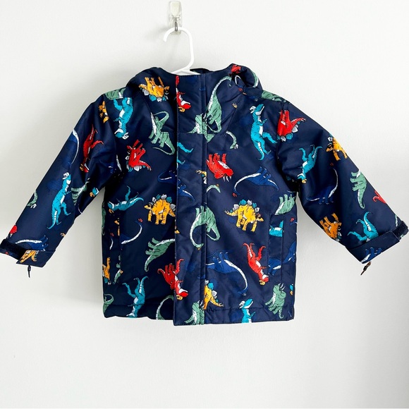 The Children's Place Other - The Children's Place Navy Hooded Jacket with Colorful Dino Print